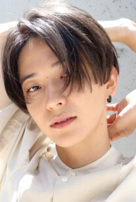 ミディアム②髪型『かきあげサラサラ-センターパートナチュラル男子』